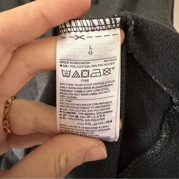 Old Navy Men’s Grey Hoodie Sweatshirt Size L - Picture 5 of 6